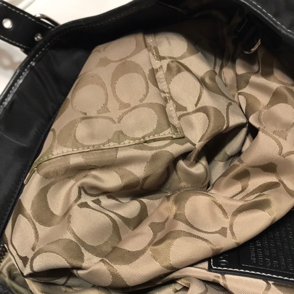 Coach nylon satchel with leather trim and adjustable straps - Picture 9 of 10